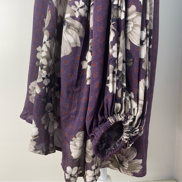 NWT Free People Sunset Boulevard Floral Romper Oversized Small Purple/White - Picture 5 of 12